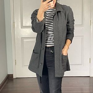 James Perse Gray Cotton Stand Collar Jacket size M